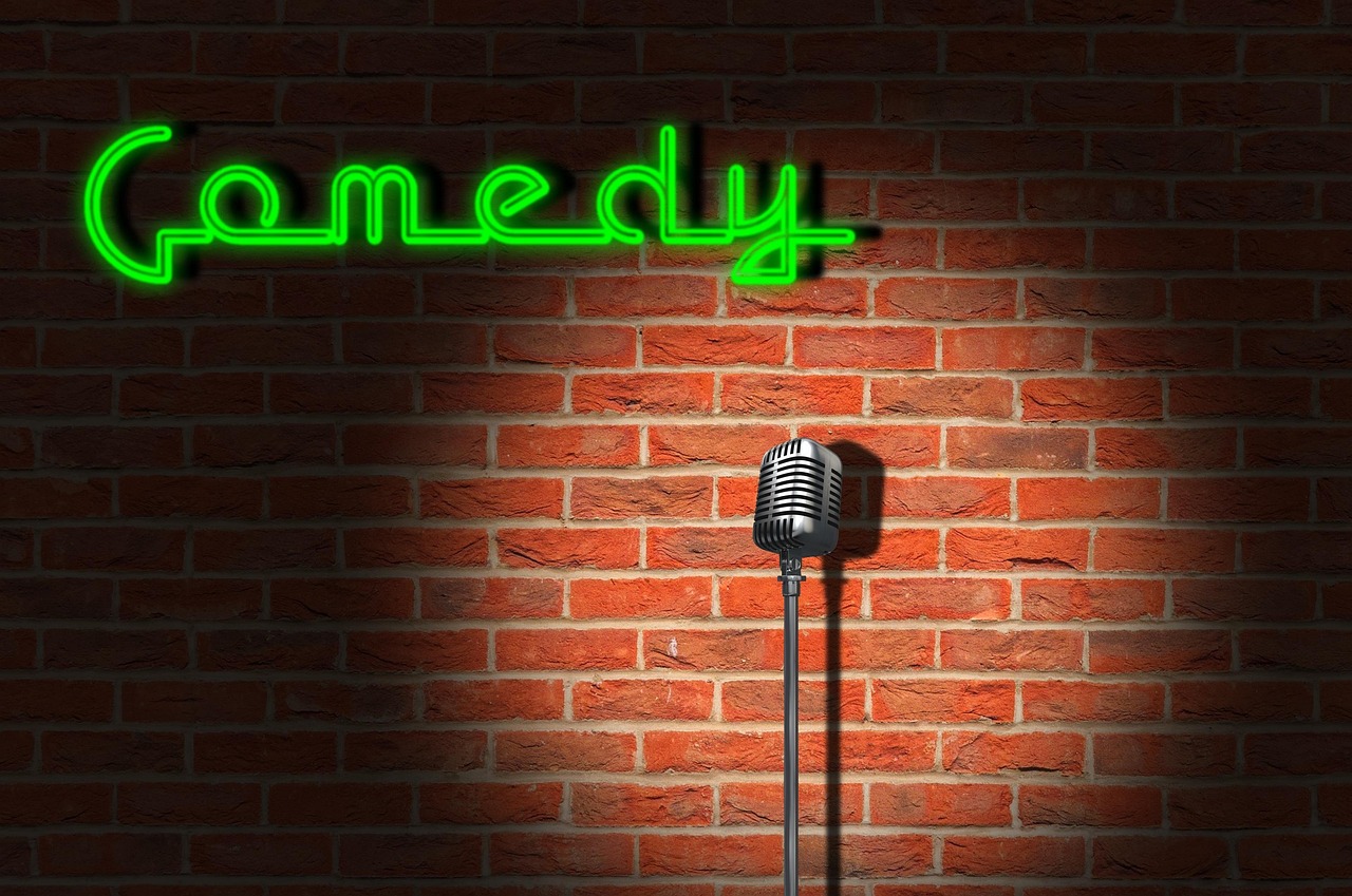 comedy, club, humor, bar, stage, microphone, neon lights, stand up comedy, comedy bar, fun, performance, theatre, entertainment, comedy, comedy, comedy, comedy, comedy