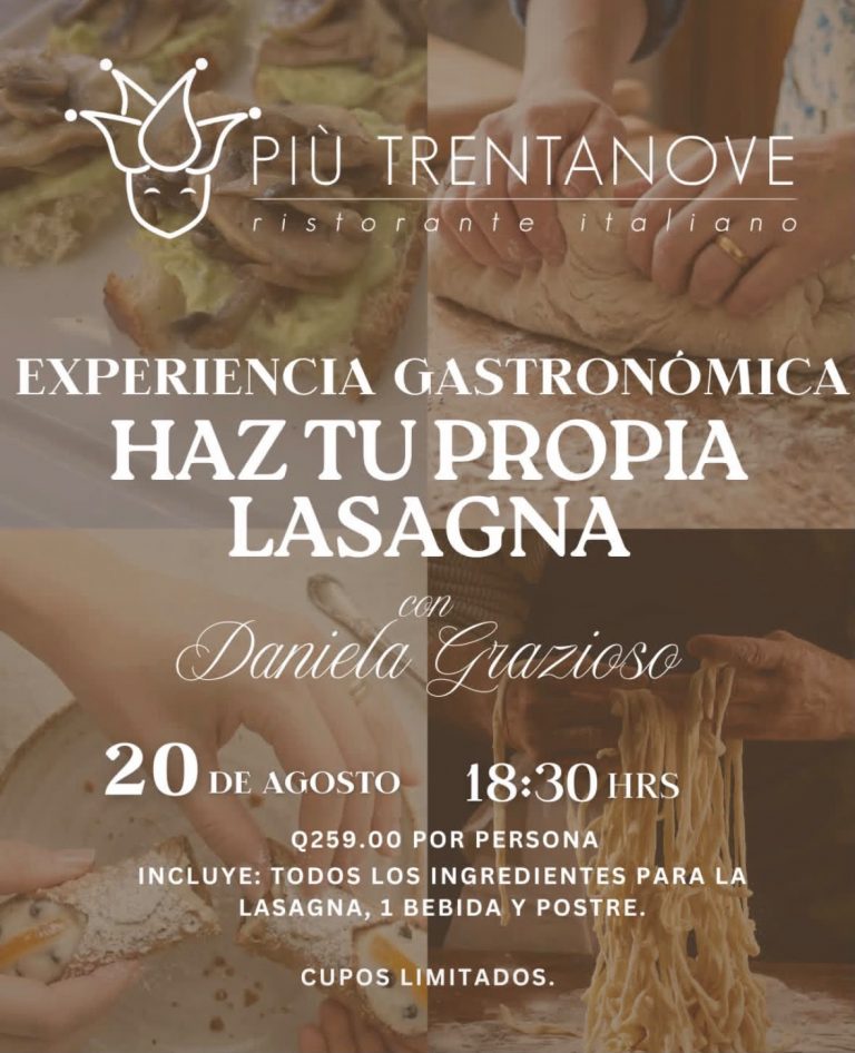 Haz tu propia lasagna – Experiencia Gastronómica
